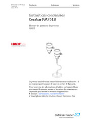 Endress+Hauser Cerabar PMP51B Instructions Condensées