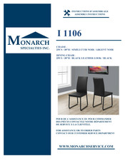 Monarch Specialties I 1106 Instructions D'assemblage