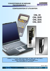 Loreme CNL 20 Configuration Et Utilisation