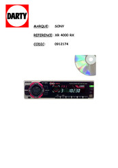Sony CDX-4000RX Mode D'emploi