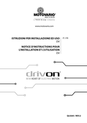 TECO Motovario Drivon DV340 Notice D'instructions Pour L'installation Et L'utilisation