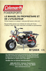 Coleman BT200X Manuel Du Propriétaire Et De L'utilisateur