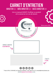 BENOIT SYSTEMS MINOTOR 2.1 Carnet D'entretien