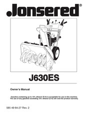 Jonsered J630ES Manuel Du Propriétaire