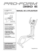 Pro-Form 390 E Manuel De L'utilisateur