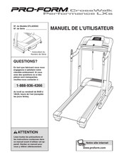 Pro-Form CrossWalk Performance LXs Manuel De L'utilisateur