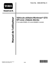 Toro Workman GTX EFI Manuel De L'utilisateur