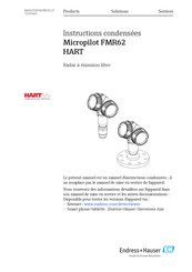 Endress+Hauser Micropilot FMR62 HART Instructions Condensées
