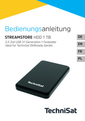 TechniSat STREAMSTORE HDD 1 TB Mode D'emploi