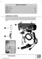 Far Tools YT-TZR-200 Mode D'emploi