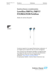 Endress+Hauser Levelflex FMP56 Instructions Condensées