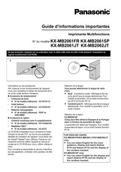 Panasonic KX-MB2061FR Guide D'information