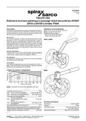 Spirax Sarco TSA21Fi ISO Mode D'emploi