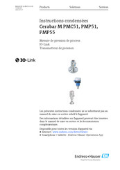 Endress+Hauser Cerabar M PMC51 Instructions Condensées