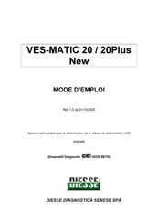 Diesse VES-MATIC 20 Mode D'emploi