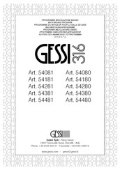 Gessi 54480 Mode D'emploi