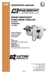 OZ Lifting Products SPARK RESISTANT Serie Manuel De L'opérateur
