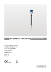 KROHNE OPTISWITCH 3 00C VF3 4 Serie Consignes De Sécurité