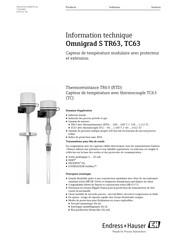 Endress+Hauser Omnigrad S TR63 Information Technique