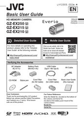 JVC Everio GZ-EX250 Guide De L'utilisateur De Base