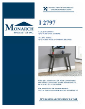 Monarch Specialties I 2797 Instructions D'assemblage