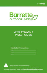 Barrette VINYL PRIVACY & PICKET GATES Mode D'emploi