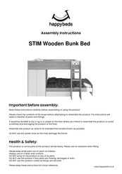 Happybeds STIM Wooden Bunk Bed Instructions De Montage