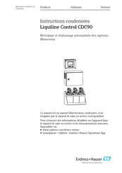Endress+Hauser Liquiline Control CDC90 Instructions Condensées