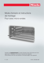 Miele H6600-60BM Mode D'emploi Et Instructions De Montage