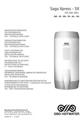 OSO HOTWATER 800 0654 Instructions De Montage