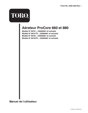 Toro PROCORE 660 Manuel De L'utilisateur