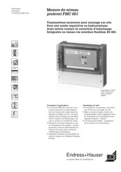 Endress+Hauser Prolevel FMC 661 Information Technique