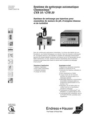 Endress+Hauser ChemoClean plus CYR 10 Information Technique