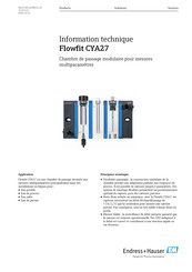 Endress+Hauser Flowfit CYA27 Information Technique