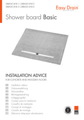 Easy Drain Shower board Basic SBBASIC-LINE-1 Manuel D'installation