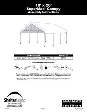 Shelter Logic SuperMax 26773 Guide D'assemblage