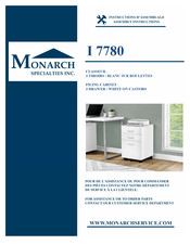 Monarch Specialties I 7780 Instructions D'assemblage