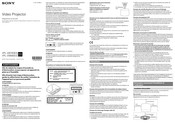 Sony VPL-VW885ES Guide Rapide