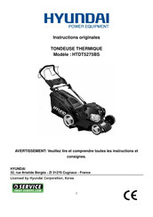 Hyundai power products HTDT5275BS Instructions Originales