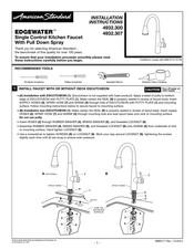 American Standard EDGEWATER 4932.307 Instructions D'installation