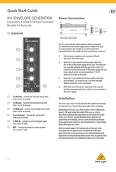 Behringer 911 ENVELOPE GENERATOR Guide De Démarrage Rapide