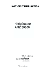 Electrolux ARZ 30800 Notice D'utilisation