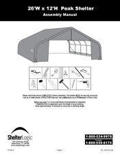 ShelterLogic 26'W x 12'H Peak Shelter Manuel D'assemblage