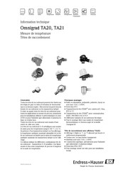 Endress+Hauser Omnigrad TA20 Information Technique