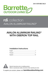 Barrette AVALON ALUMINUM RAILING WITH OBERON TOP RAIL Instructions D'installation