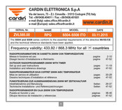Cardin Elettronica S508 ITO Mode D'emploi