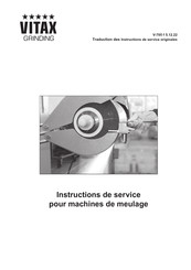 VITAX Grinding V-705 Traduction Des Instructions De Service D'origine