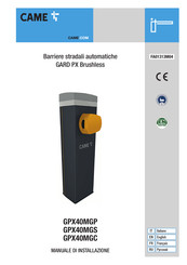CAME GARD PX Brushless GPX40MGC Manuel D'installation