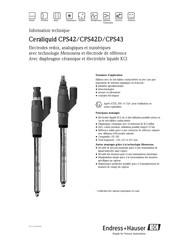 Endress+Hauser Ceraliquid CPS42 Information Technique