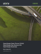 Unify OpenScape Desk Phone CP400 Mode D'emploi